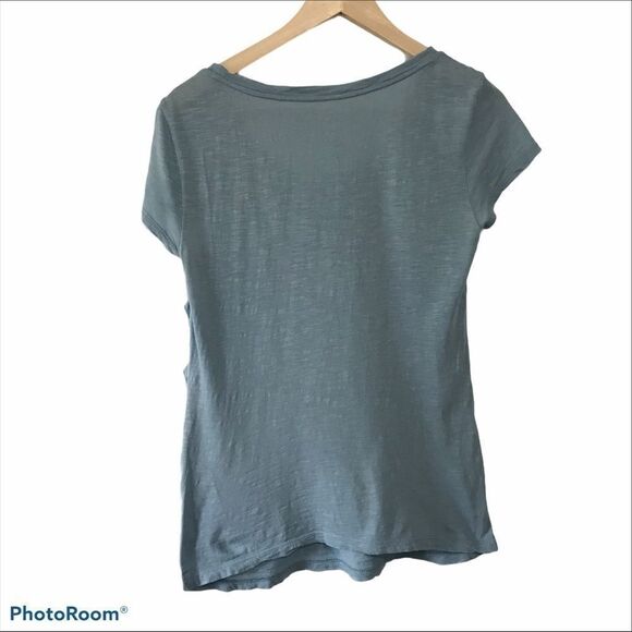 Loft Dusty Blue Layered,  Cap Sleeve Top - Small - Picture 2 of 6